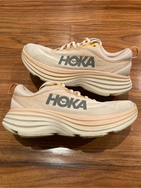 Hoka Shoes - HOKA Women's Cream and Peach Neutral Running Shoes